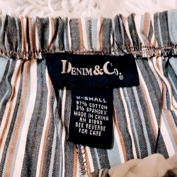 WIDE LEG striped pull on pants Size XS Excellent condition!! - Picture 4 of 6